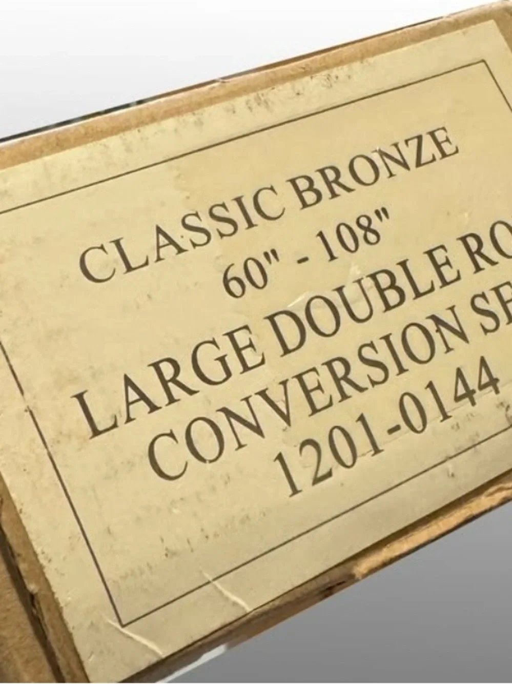 2 Restoration Hardware Antique Bronze Large Double Rod Conversion Set
